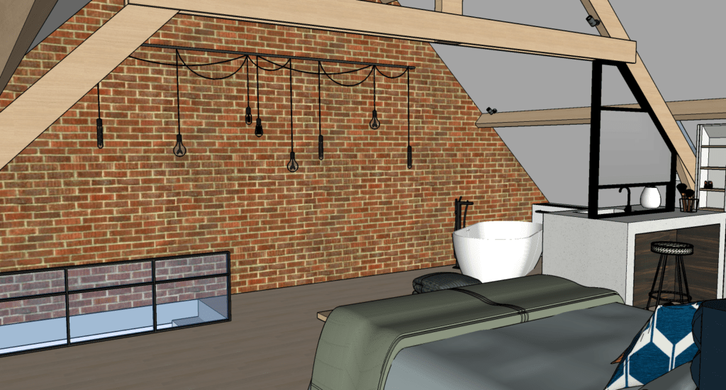3D Beeld zolderkamer