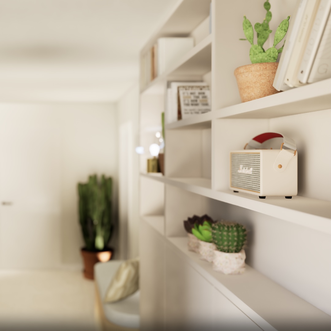 Render beeld appartement ibizastijl