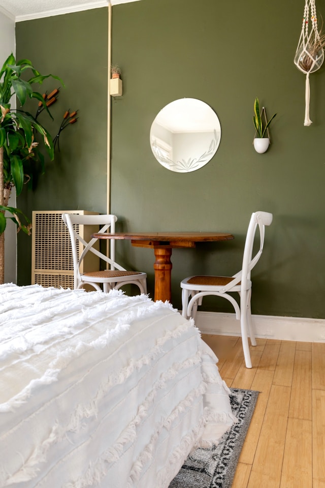 Groen interieur