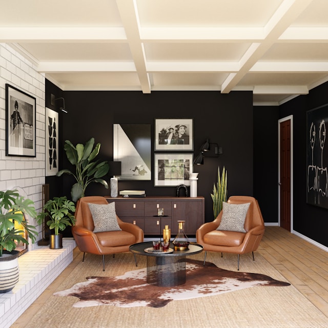 Effect van kleur in de ruimte : wit plafond